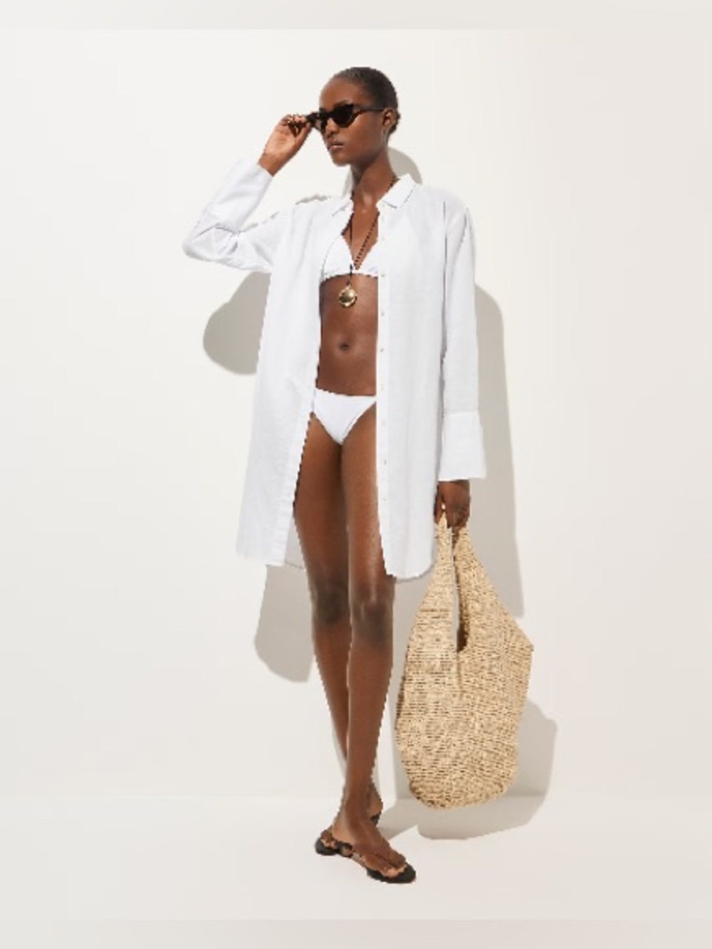 J. Crew Relaxed-fit beach shirt in linen-cotton blend